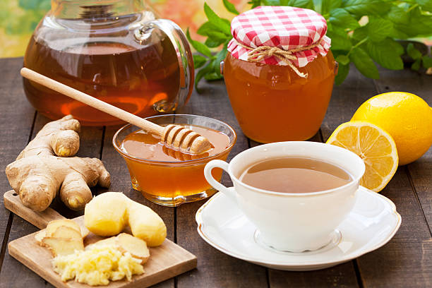istock Cup of ginger and mint  tea 474374542