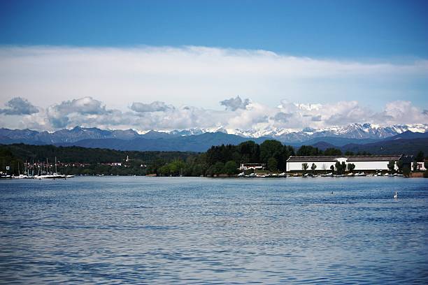 istock Sesto Calende panoramic view to River Ticino and Alps 474378312