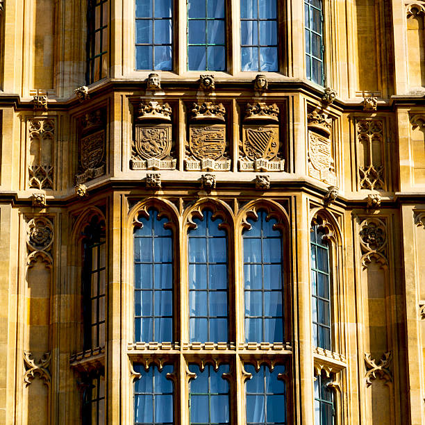 old in london  historical    parliament glass  window    structu