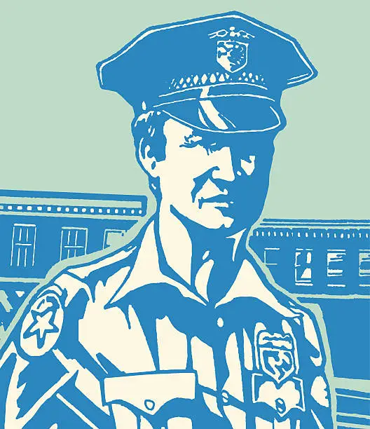 Vector illustration of Policeman