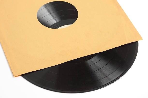 istock Old vinyl record in a paper case 474387671