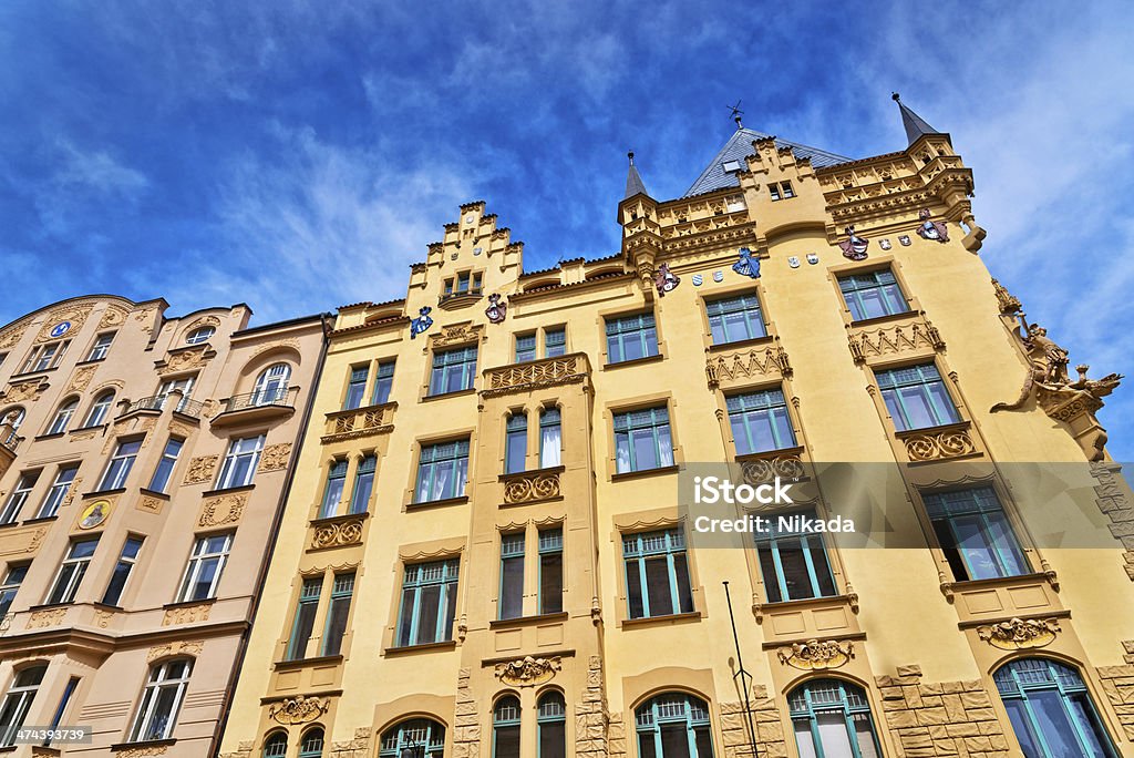 Maisons dans la vieille ville de Prague, en République tchèque - Photo de Prague libre de droits