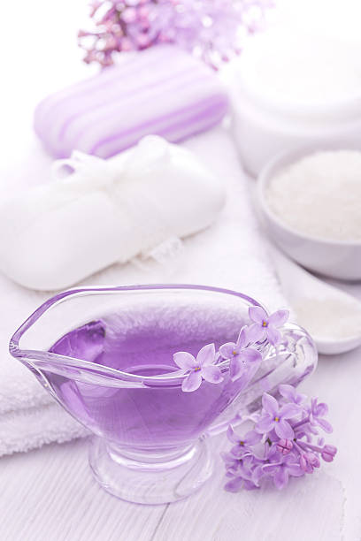 istock sea salt and essential oils, purple lilac. spa 474394238