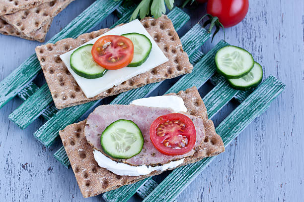 istock crisp bread with cheese and smoked turkey meat 474395474