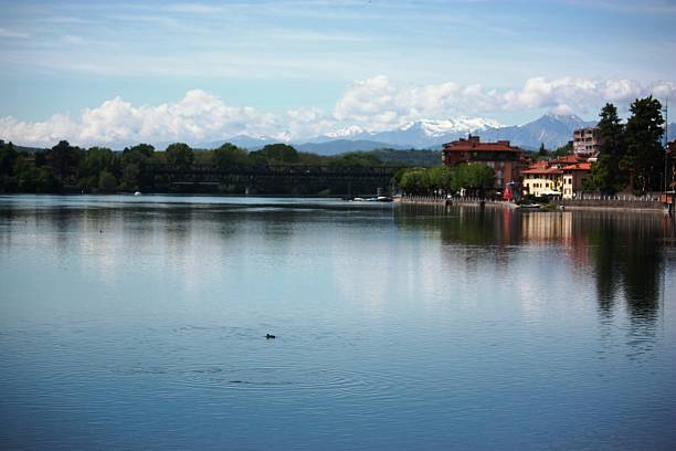 istock Sesto Calende,Ticinobridge Alps panoramic view from the River Ticino 474398128