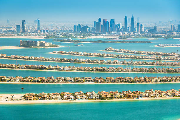 palm jumeirah, 두바이, 아랍에미리트 - palm island 뉴스 사진 이미지