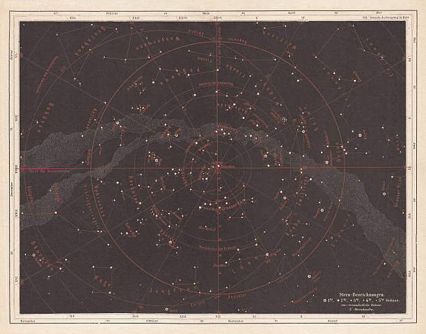 istock Fixed stars of the northern sky, published in 1875 474399712
