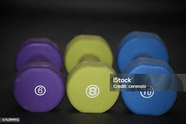 Hand Weights Stock Photo - Download Image Now - Blue, Dumbbell, Exercising