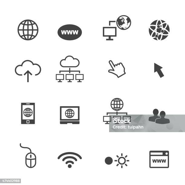 Online Icons Stock Illustration - Download Image Now - Globe - Navigational Equipment, Computer Mouse, Planet - Space