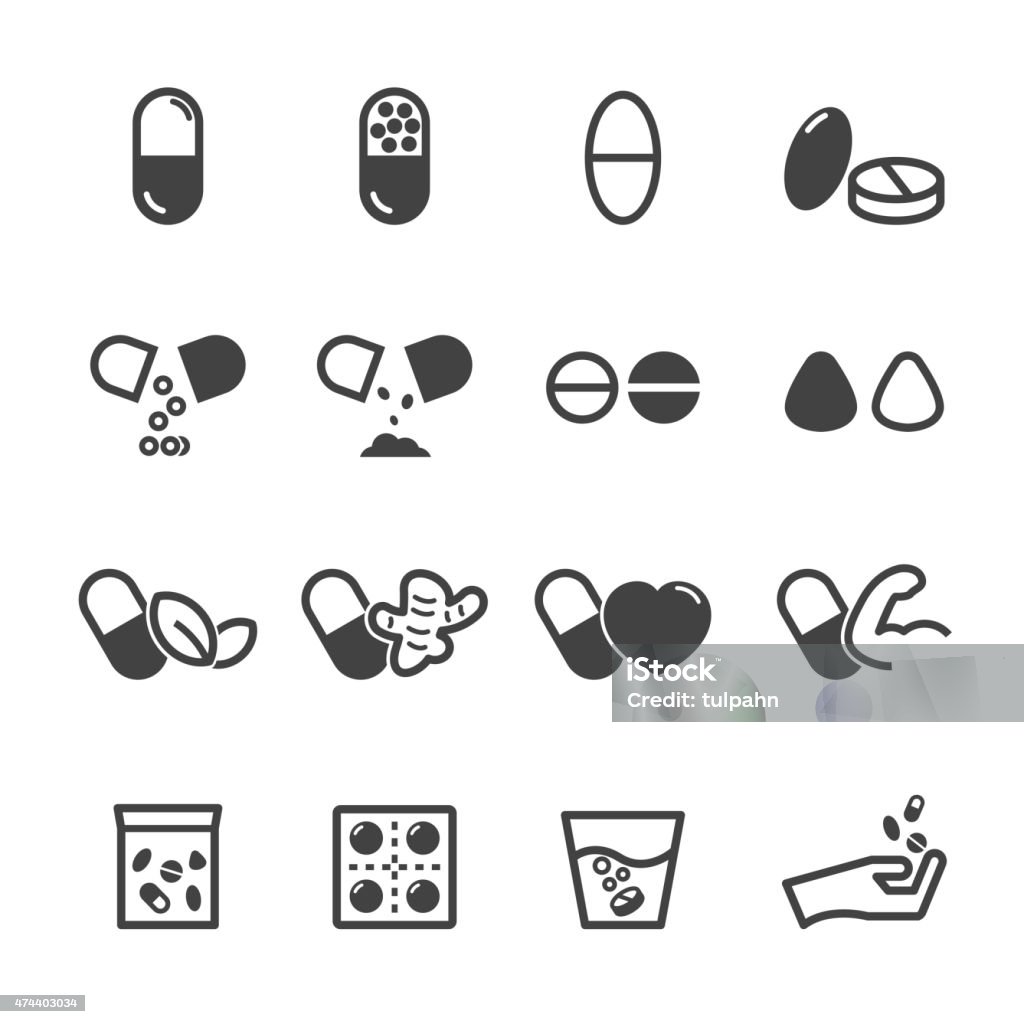 capsule and pill icons capsule and pill icons, mono vector symbols 2015 stock vector