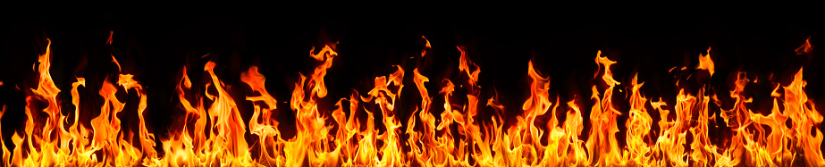 hot flames for danger background and barbecue