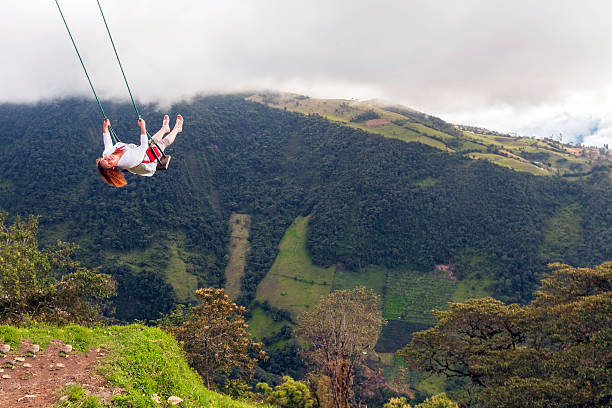 istock Happy Young Blonde Woman Swinging 474406702