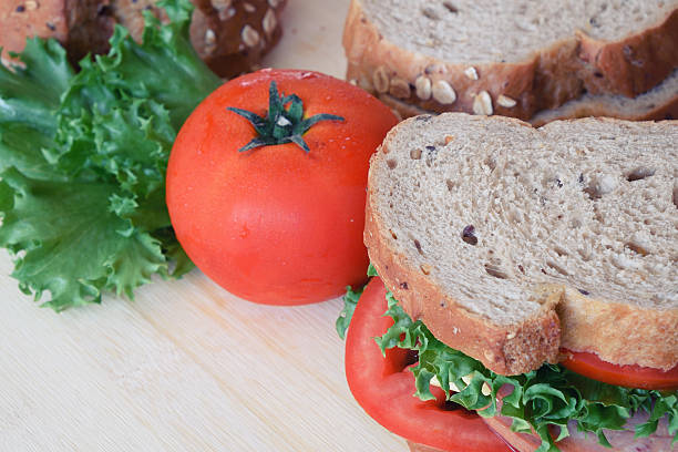 istock Ham sandwich and whole wheat bread 474407466