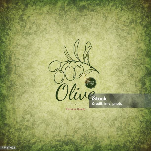 Ilustración de Olive Diseño De Etiqueta y más Vectores Libres de Derechos de Brunch - Brunch, Fondos, Aceite de oliva