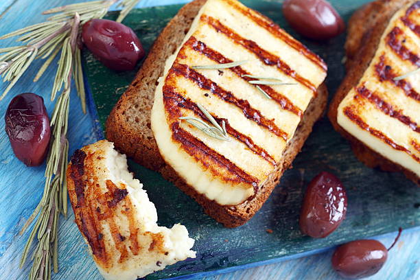istock Grilled cheese, olives, rosemary. 474412201