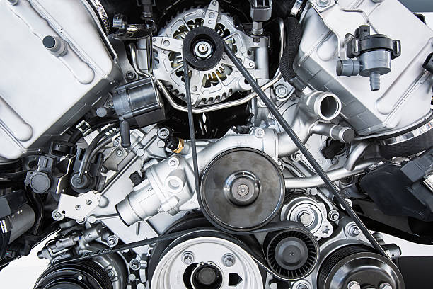 potente motor de coche moderno - electric motor fotos fotografías e imágenes de stock