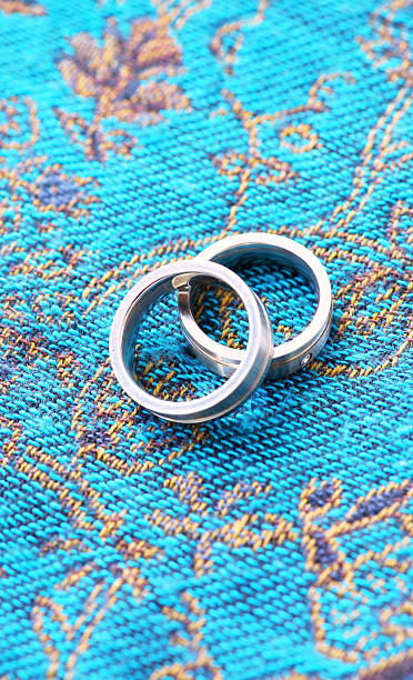 Free Stock Photo of Two wedding rings on a textured fabric | Download ...