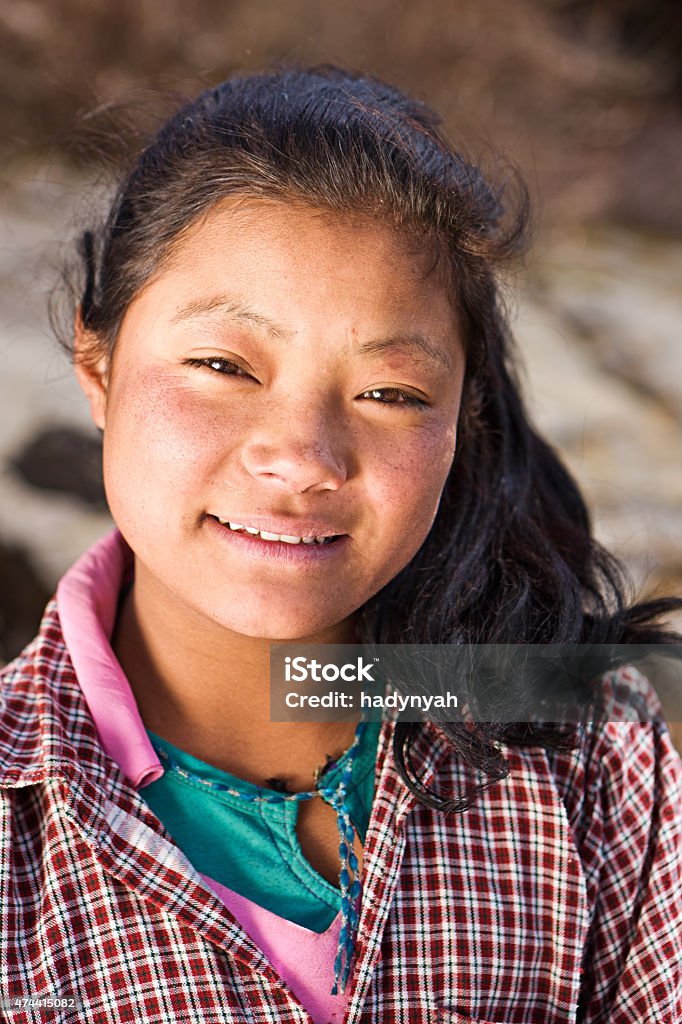 Portrait of Nepali girl Young Nepali girl in Mount Everest National Park. This is the highest national park in the world, with the entire park located above 3,000 m ( 9,700 ft). This park includes three peaks higher than 8,000 m, including Mt Everest. Therefore, most of the park area is very rugged and steep, with its terrain cut by deep rivers and glaciers. Unlike other parks in the plain areas, this park can be divided into four climate zones because of the rising altitude. The climatic zones include a forested lower zone, a zone of alpine scrub, the upper alpine zone which includes upper limit of vegetation growth, and the Arctic zone where no plants can grow. The types of plants and animals that are found in the park depend on the altitude.http://bem.2be.pl/IS/nepal_380.jpg 2015 Stock Photo