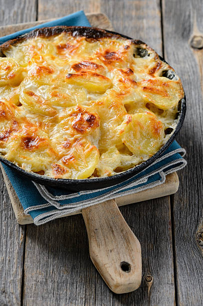 Potato gratin stock photo