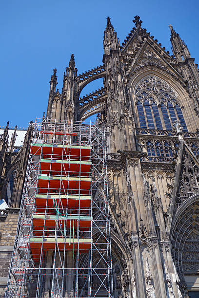 Restoration on dome cologne showing huge scaffolding