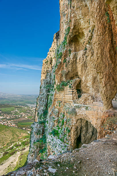 istock Mount Arbel  Cliff Cave Fortress 474423516