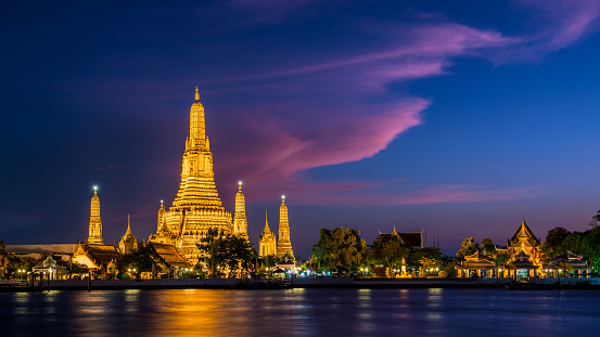 Wat Arun temple is the famous sightseeing place in Bangkok, Thailand