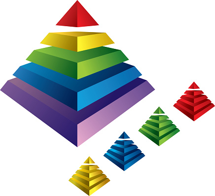 Pyramd Reference Pic Pyramid Chart Stock Illustration - Download Image Now - Number 5, Five ...