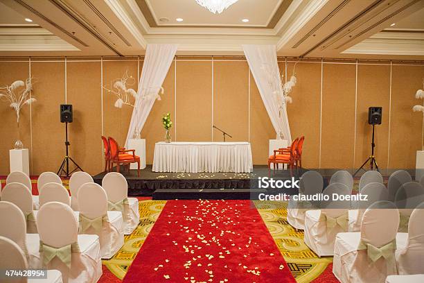 Wedding Setting Stock Photo - Download Image Now - 2015, Architectural Column, Arrangement