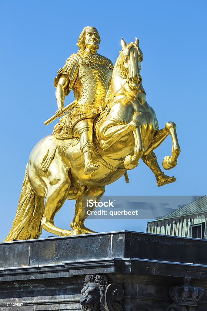 Goldener Reiter, August die starke-Dresden - Lizenzfrei Blau Stock-Foto