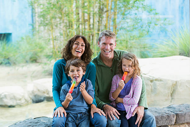Happy family on an outing