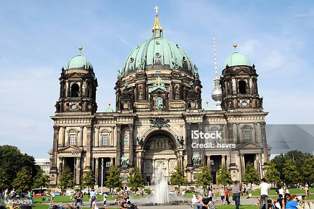 Berlin Cathedral In Central Stock Photo - Download Image Now - Architectural Column, Architectural Dome, Architrave