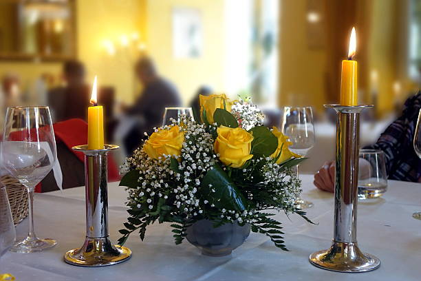 istock Roses, candles and glasses 474435104