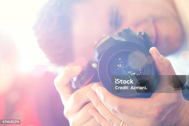 Photographer At Work Stock Photo - Download Image Now - 2015, 30-39 Years, Adult