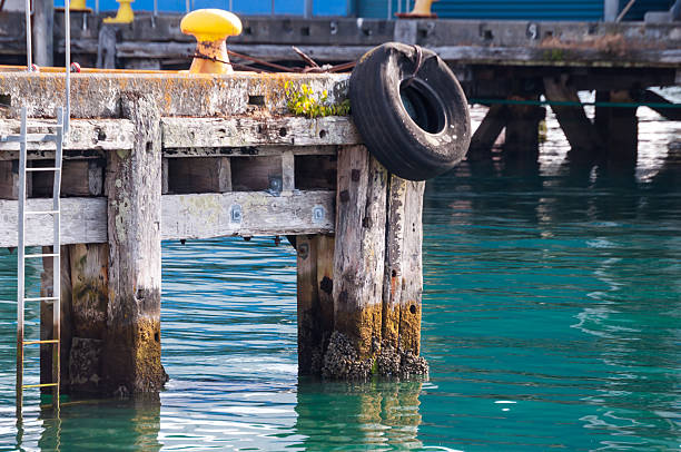 mooring pier fishing boats in Auckland, New Zealand