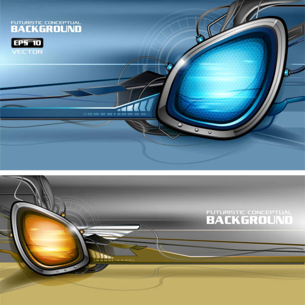 Futuristic interfaces Modern futuristic interfaces invention. 10 EPS. perpetual motion machine stock illustrations