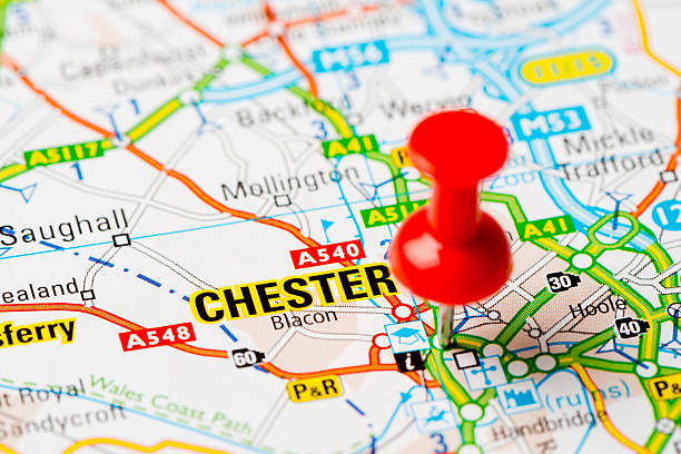 istock United Kingdom capital cities on map series: Chester 474439075
