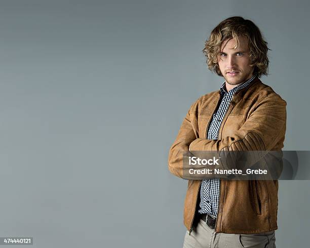 Handsome Caucasian Man Stock Photo - Download Image Now - Beautiful People, Blond Hair, Curly Hair