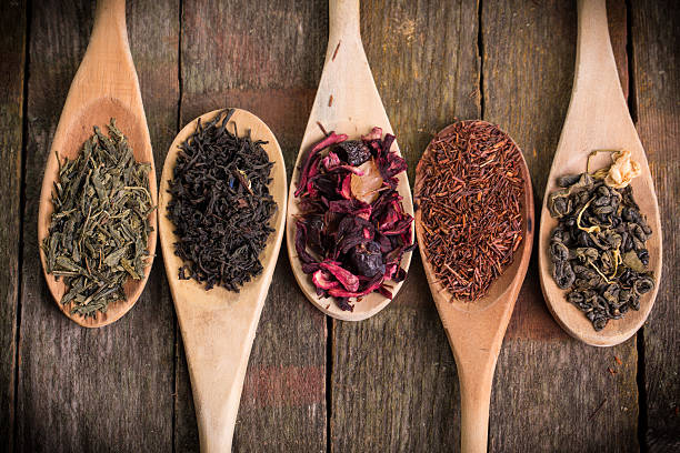 assortment of dry tea