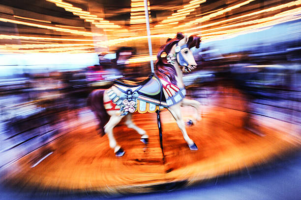 Carousel horse stock photo