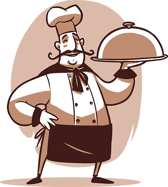 cartoon cook character vector art illustration