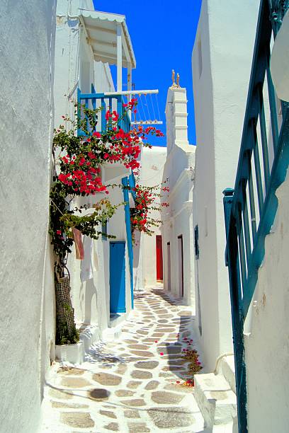 istock Picturesque Greek street 474441239