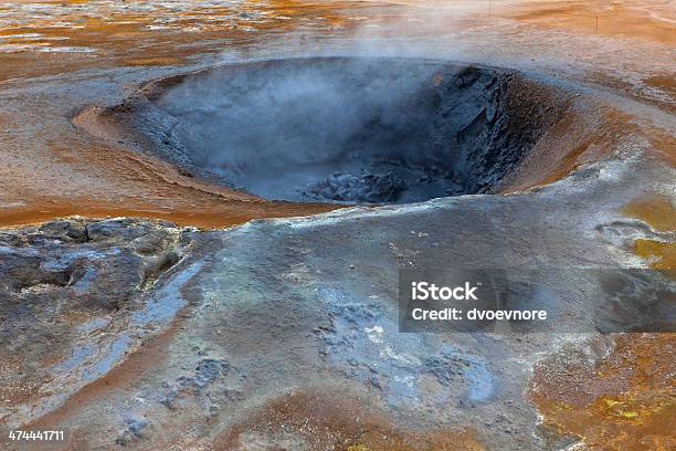 Hot Mud Pots In The Geothermal Area Hverir Iceland Stock Photo - Download Image Now