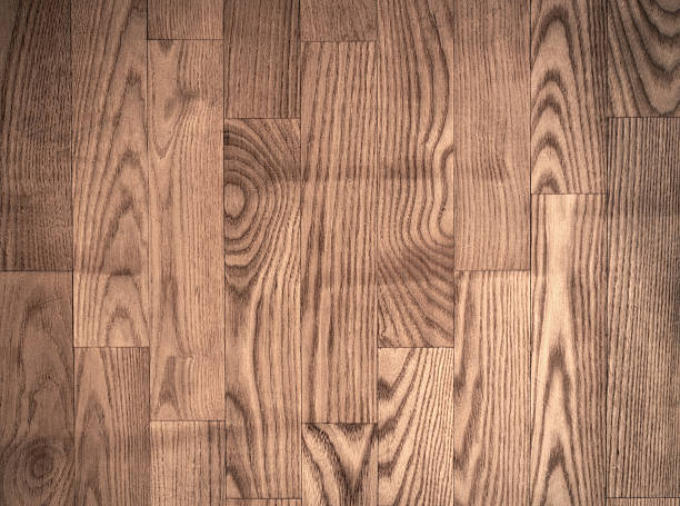 istock Brown parqueted floor, wooden texture with vertical planks 474443842