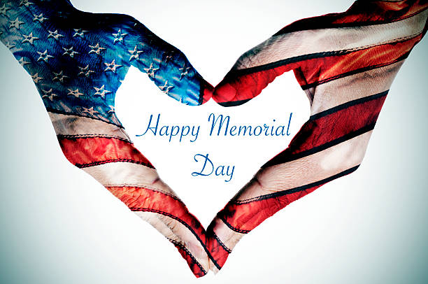 istock hands forming a heart patterned and text happy memorial day 474448856