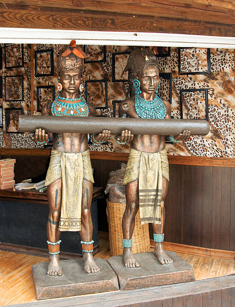 istock decoration of  store  mayan sculptures with cigar in a hands 474449019