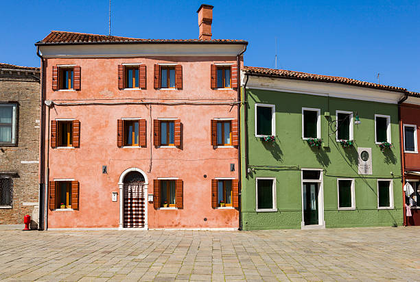 Colourful village of Burano in beautiful Italy
