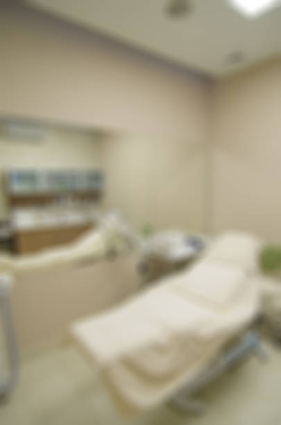 istock Modern beauty salon blur background 474450616
