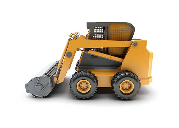 istock Small construction utility vehicle isolated on white 474451188