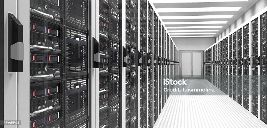 Servers in Data Center Data Center Stock Photo