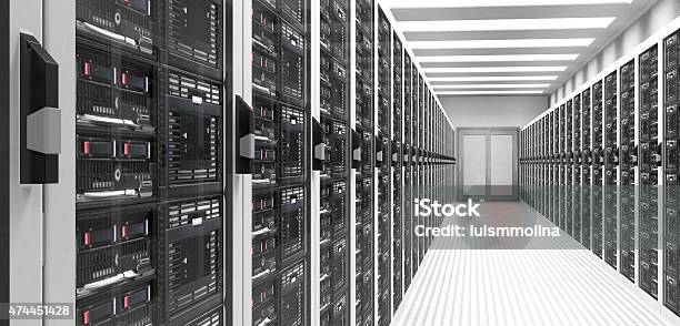 Servers In Data Center Stock Photo - Download Image Now - Data Center, Network Server, Network Security